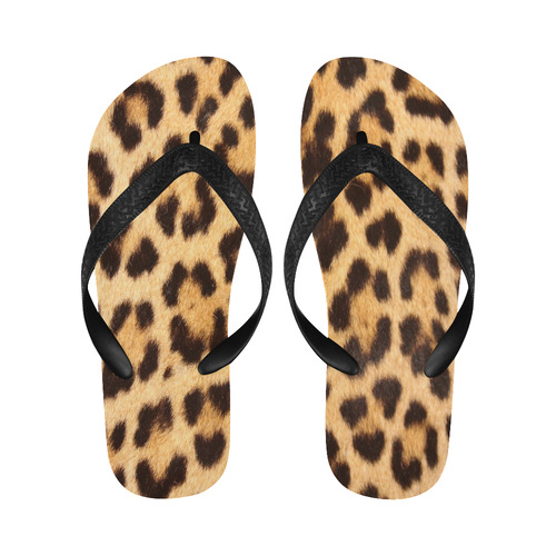 Leopard Skin Flip Flops for Men/Women (Model 040)