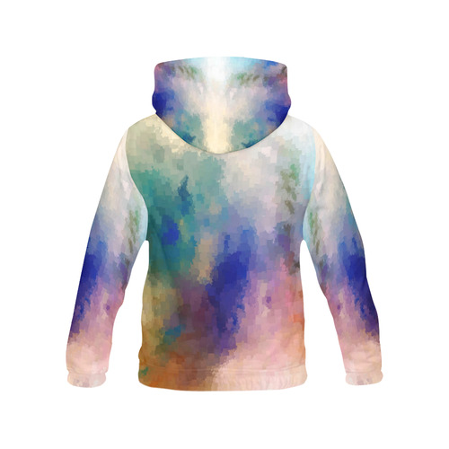 Pixel Rainbow Cloud All Over Print Hoodie for Women (USA Size) (Model H13)