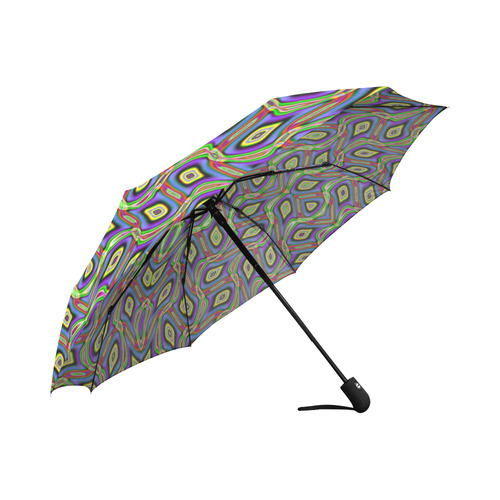 Lilacs and Sunshine Reflections Fractal Abstract Auto-Foldable Umbrella (Model U04)