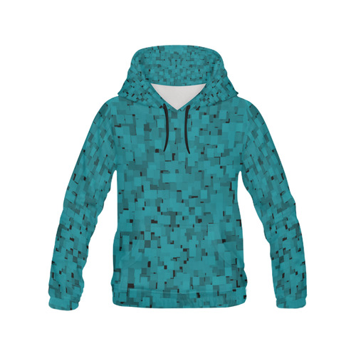 Black and Turquoise Teal Pixels