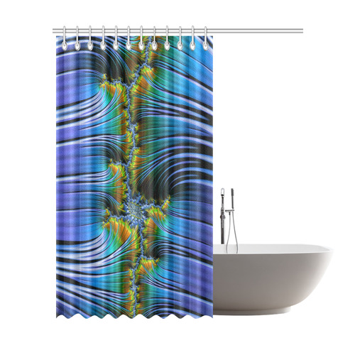 amazing Fractal 42 D by JamColors Shower Curtain 72"x84"