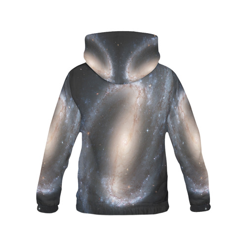 Barred spiral galaxy NGC 1300 All Over Print Hoodie for Women (USA Size) (Model H13)