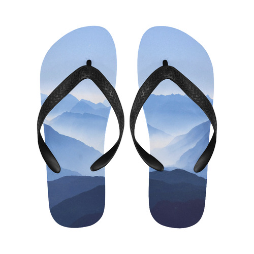 Blue Mountain Dreams Flip Flops for Men/Women (Model 040)