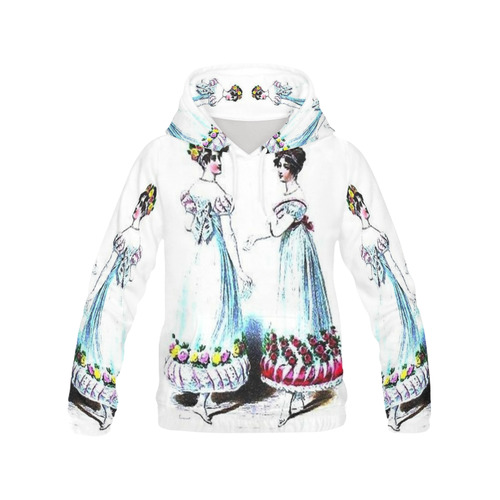 Bridesmaids All Over Print Hoodie for Women (USA Size) (Model H13)