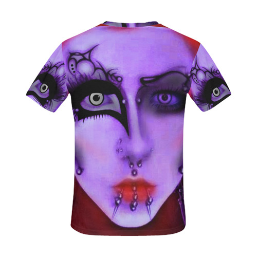 goth girl pierced and inked All Over Print T-Shirt for Men (USA Size) (Model T40)