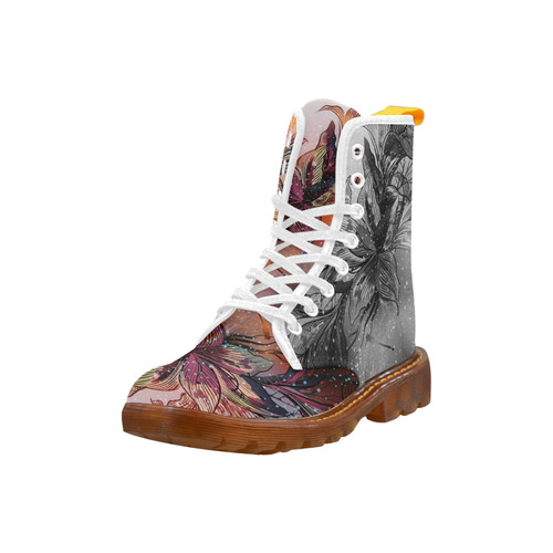 Martin boots  :  colorful Floral design edition Martin Boots For Women Model 1203H