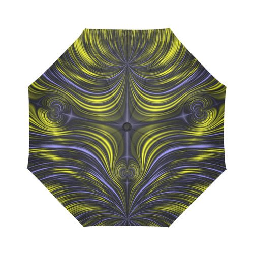 Northern Lights Aurora Borealis Fractal Abstract Auto-Foldable Umbrella (Model U04)