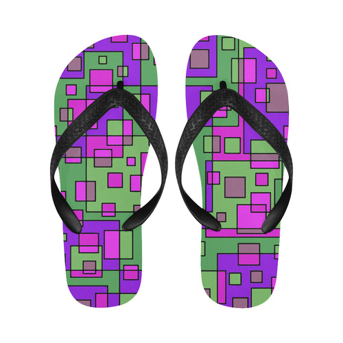 Purple Green Abstract Square