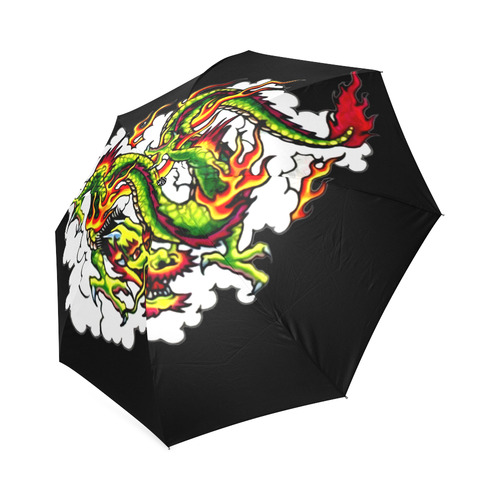 Chinese dragon umbrella black Foldable Umbrella (Model U01)
