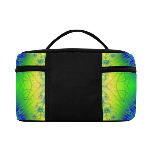 Colorful Neon Webs on the Water Fractal Abstract Lunch Bag/Large (Model 1658)