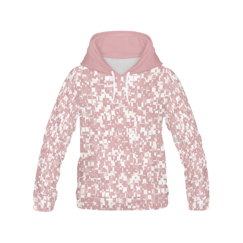 Bridal Rose Pixels All Over Print Hoodie for Women (USA Size) (Model H13)