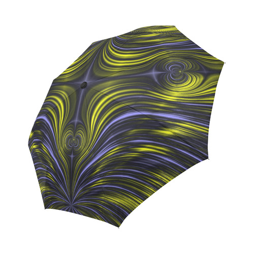 Northern Lights Aurora Borealis Fractal Abstract Auto-Foldable Umbrella (Model U04)