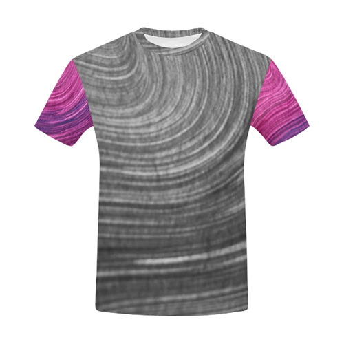 MENS ALL OVER PRINT T-shirt Grey, Purple II All Over Print T-Shirt for Men (USA Size) (Model T40)