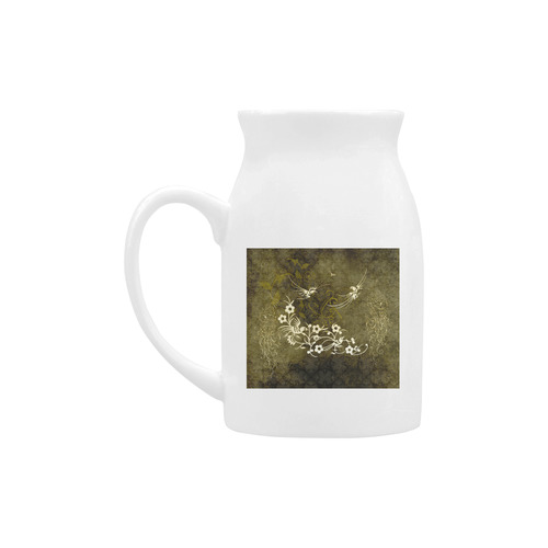 Fantasy birds with leaves Milk Cup (Large) 450ml