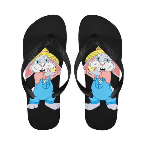 Easter Bunny Boy Flip Flops for Men/Women (Model 040)