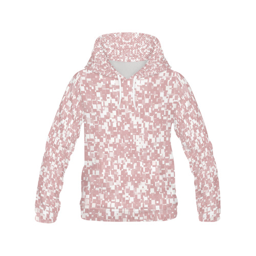 Bridal Rose Pixels All Over Print Hoodie for Women (USA Size) (Model H13)