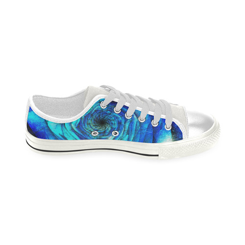 Galaxy Wormhole Spiral 3D - Jera Nour Low Top Canvas Shoes for Kid (Model 018)