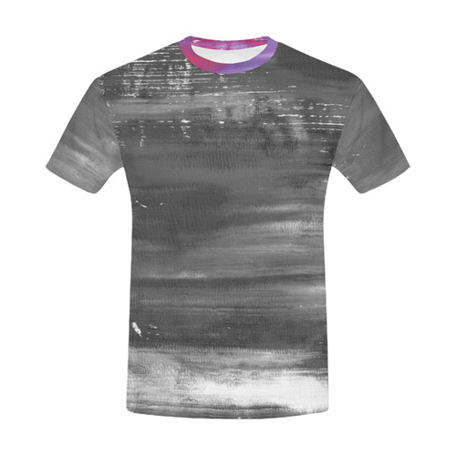 Mens all over print Designers tshirt GREY Moon surface All Over Print T-Shirt for Men (USA Size) (Model T40)