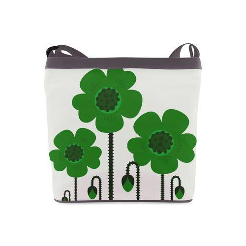 HI, SPRING COLORS! Designers Crossbody bag / Green, white Crossbody Bags (Model 1613)