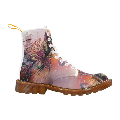 Martin boots  :  colorful Floral design edition Martin Boots For Women Model 1203H
