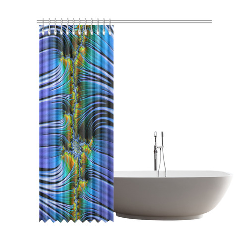 amazing Fractal 42 D by JamColors Shower Curtain 72"x84"