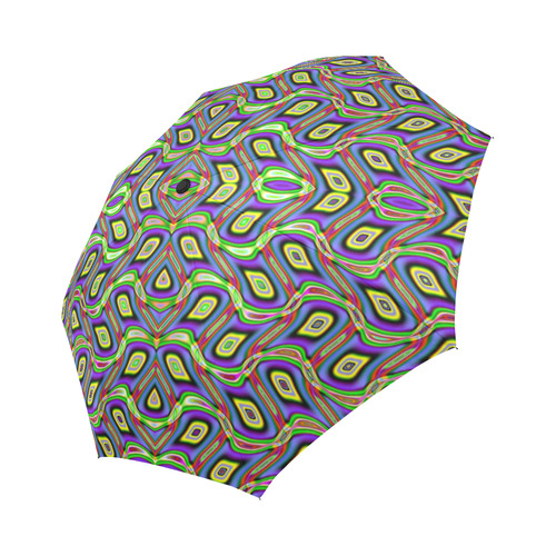 Lilacs and Sunshine Reflections Fractal Abstract Auto-Foldable Umbrella (Model U04)