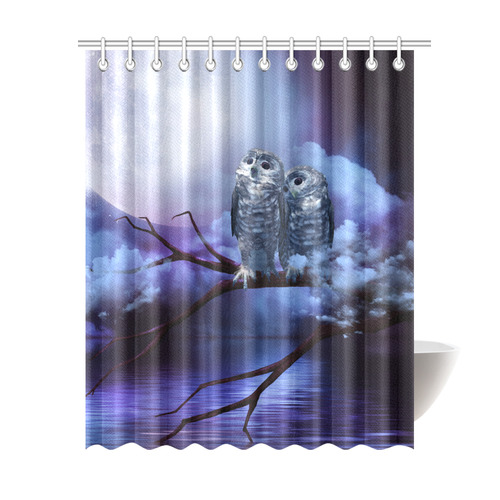 Cute couple owls Shower Curtain 69"x84"