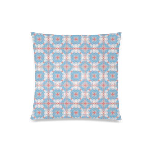 Blue Kaleidoscope Pattern Custom Zippered Pillow Case 20"x20"(Twin Sides)