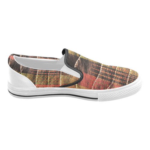 Batik Maharani #6 Vertical - Jera Nour Men's Unusual Slip-on Canvas Shoes (Model 019)