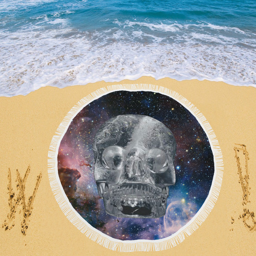 Crystal Skull Circular Beach Shawl 59"x 59"