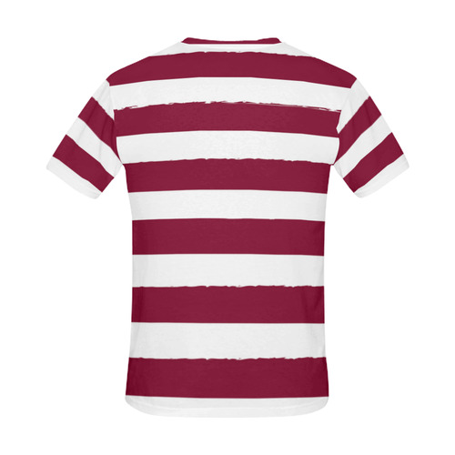 Luxury stripes Vintage Men t-shirt edition / red, white All Over Print T-Shirt for Men (USA Size) (Model T40)