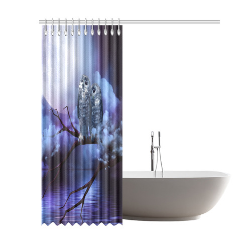 Cute couple owls Shower Curtain 69"x84"