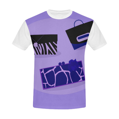 VINTAGE luxury designers t-shirt with Bags / Purple edition. Design shop All Over Print T-Shirt for Men (USA Size) (Model T40)