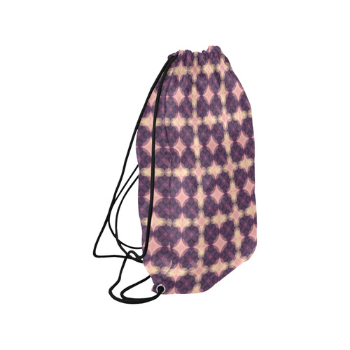 Purple Kaleidoscope Pattern Medium Drawstring Bag Model 1604 (Twin Sides) 13.8"(W) * 18.1"(H)