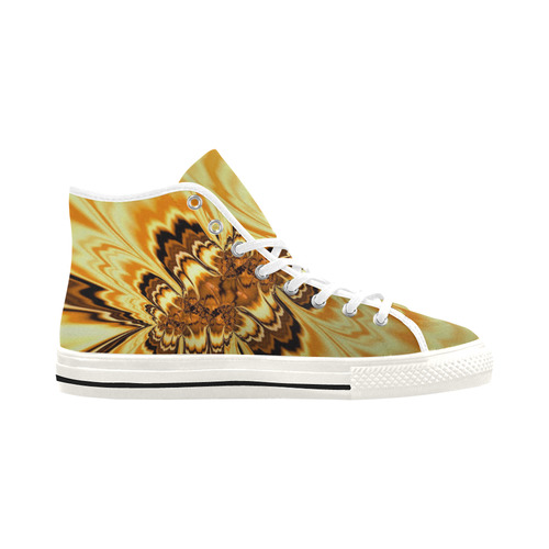 amazing Fractal 43 golden by JamColors Vancouver H Women's Canvas Shoes (1013-1)