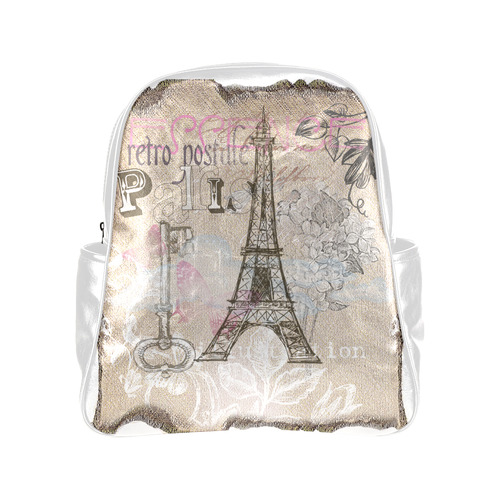 Vintage Paris Multi-Pockets Backpack (Model 1636)