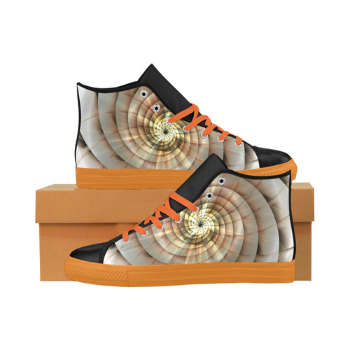 Spiral Eye 3D - Jera Nour Aquila High Top Microfiber Leather Men's Shoes/Large Size (Model 032)