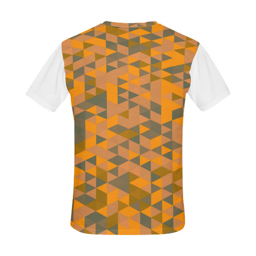 Designers t-shirt with Triangles / Orange vintage II All Over Print T-Shirt for Men (USA Size) (Model T40)