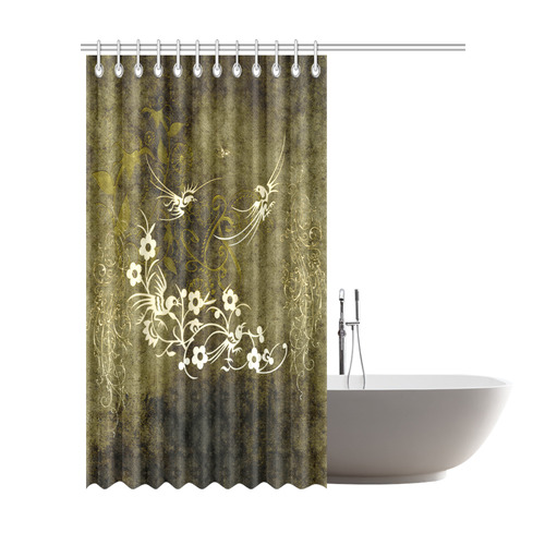 Fantasy birds with leaves Shower Curtain 72"x84"