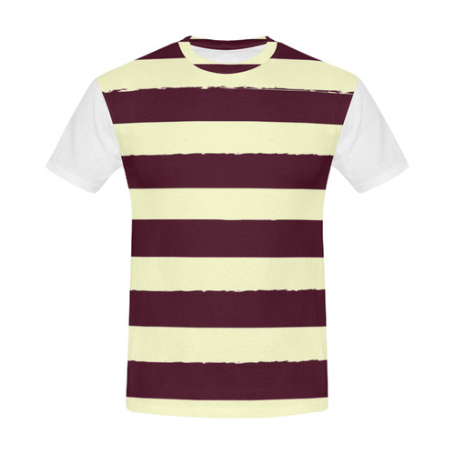 Designers t-shirt with RETRO VINTAGE STRIPES All Over Print T-Shirt for Men (USA Size) (Model T40)