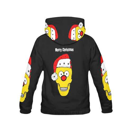 Christmas Skully by Popart Lover All Over Print Hoodie for Men (USA Size) (Model H13)