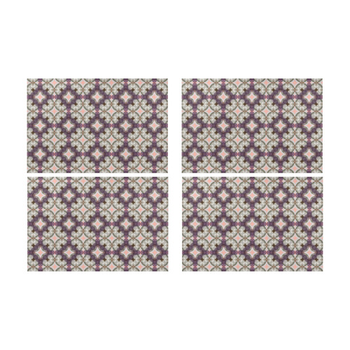 Violet Kaleidoscope Pattern Placemat 12’’ x 18’’ (Four Pieces)