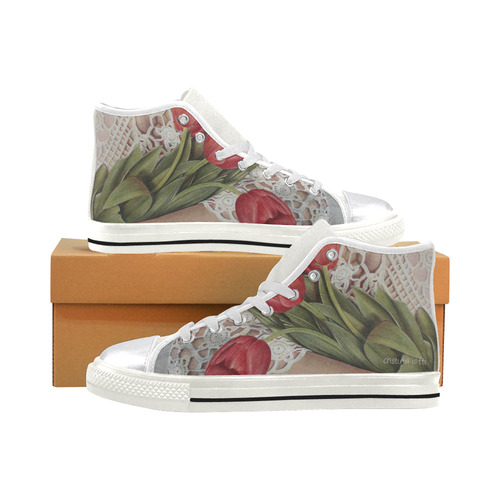 LIFE#8 women's high top canvas shoes Women's Classic High Top Canvas Shoes (Model 017)