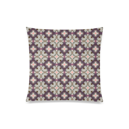 Violet Kaleidoscope Pattern Custom Zippered Pillow Case 20"x20"(Twin Sides)