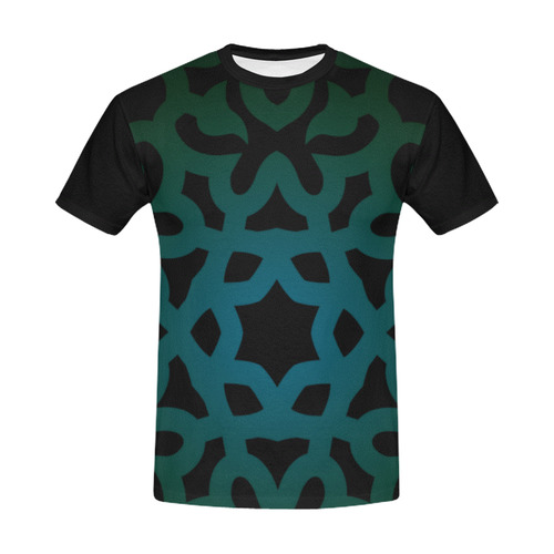 MEN Luxury mandala tshirt : green, black / Inspired with Orient