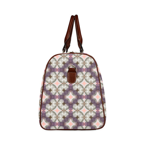 Violet Kaleidoscope Pattern Waterproof Travel Bag/Large (Model 1639)