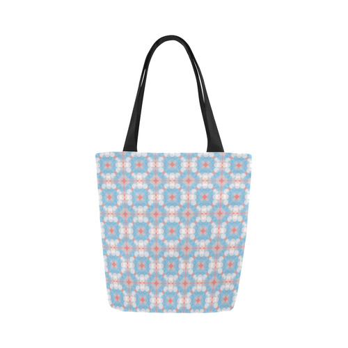 Blue Kaleidoscope Pattern Canvas Tote Bag (Model 1657)