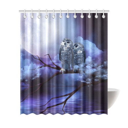 Cute couple owls Shower Curtain 72"x84"