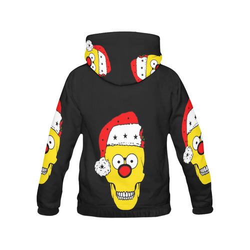 Christmas Skully by Popart Lover All Over Print Hoodie for Women (USA Size) (Model H13)