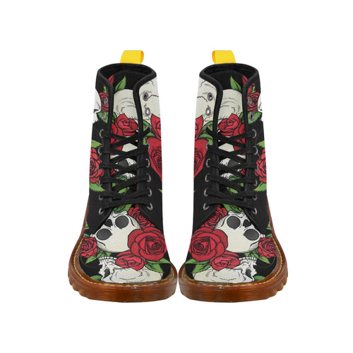 Roses are Skulls Martin Boots For Men Model 1203H